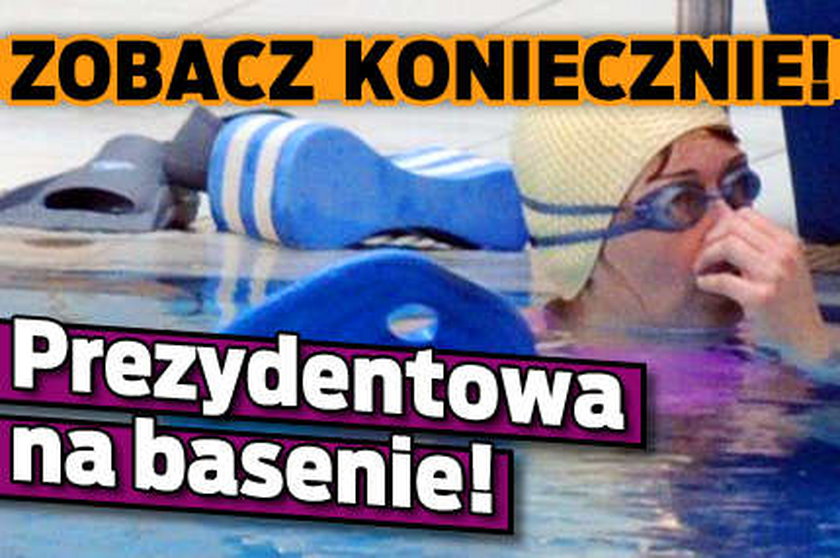 Prezydentowa na basenie! Koniecznie ZOBACZ