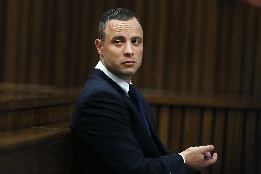 Oscar Pistorius podczas sprawy w sądzie