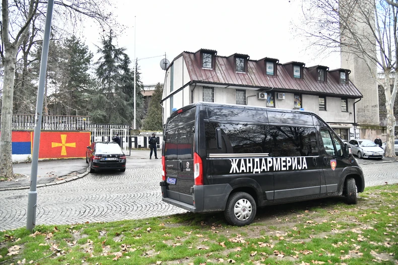 Policija na stadionu Partizana