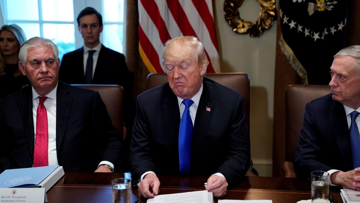 U.S. President Donald Trump holds a cabinet meeting at the White House in Washington