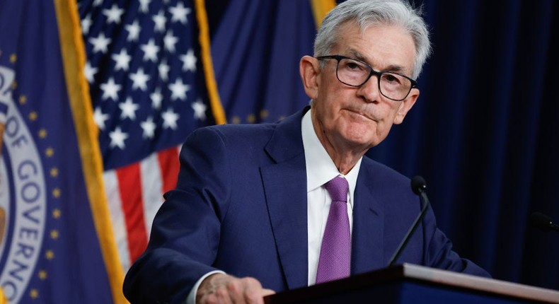 Federal Reserve Bank Chair Jerome Powell announces that interest rates will remain unchanged during a news conference at the bank's William McChesney Martin building on May 01, 2024 in Washington, DC. Chip Somodevilla/Getty Images