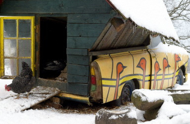 GERMANY-TRABANT-CHICKEN HOUSE