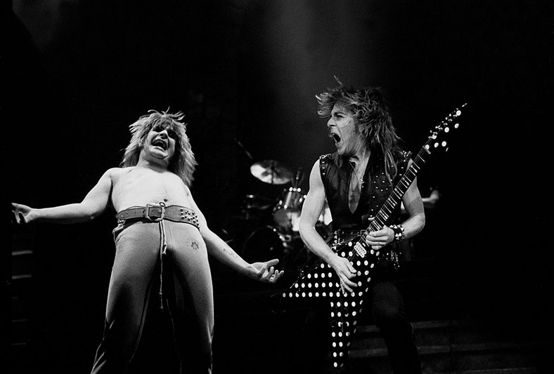Randy Rhoads i Ozzy Osbourne na koncercie w 1982 r.