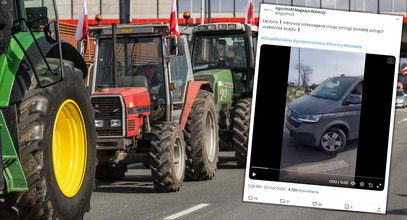 Wypadek podczas protestu rolników w Łęczycy. Kierowca busa potrącił jednego z protestujących