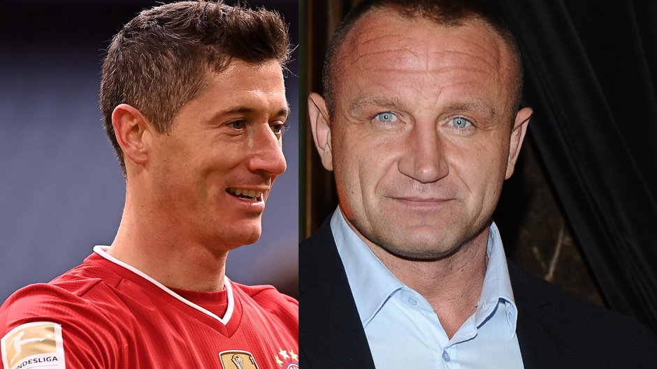 Robert Lewandowski i Mariusz Pudzianowski