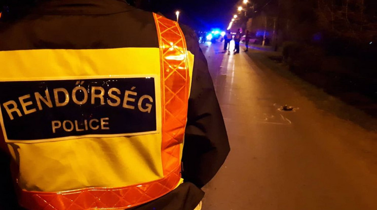 Szegeden nem sokkal éjfél előtt elütöttek egy nőt / Fotó: Police.hu