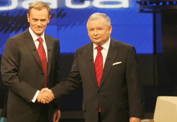 Debata Kaczyński i Tusk z 2007 r. Prezes PiS mylił się mniej niż szef PO