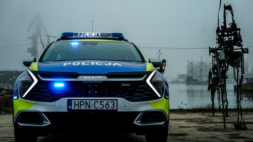 Kia Sportage jako radiowóz policji w nowym oznakowaniu