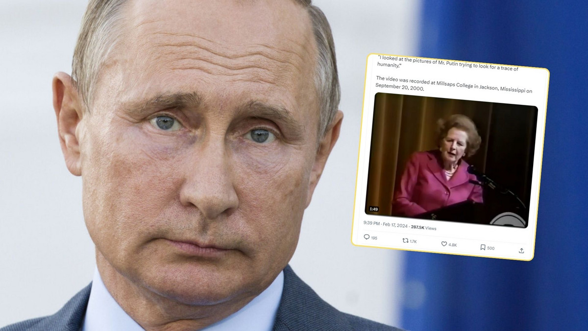 Margaret Thatcher ostro o Putinie. Szukała w nim "śladu człowieczeństwa"