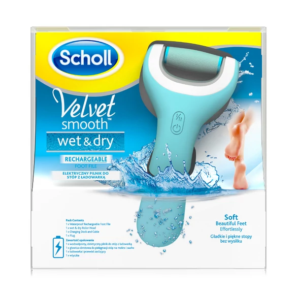 Scholl Velvet Smooth Elektryczny Pilnik do stóp Wet&amp;Dry