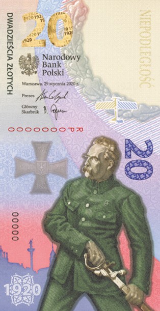 NBP upamiętnił rocznicę Bitwy Warszawskiej 1920 r. Wyemitował pierwszy pionowy banknot