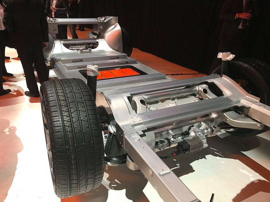 Faraday Future's modular platform for its electric vehicles.