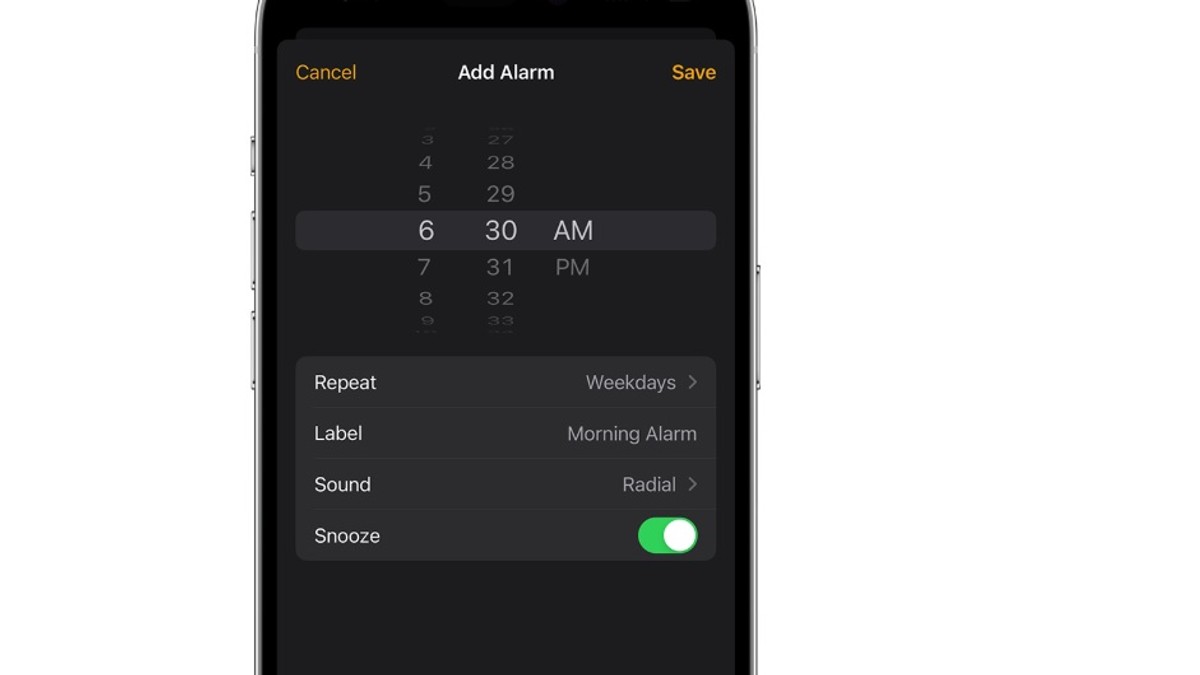 iPhone alarm