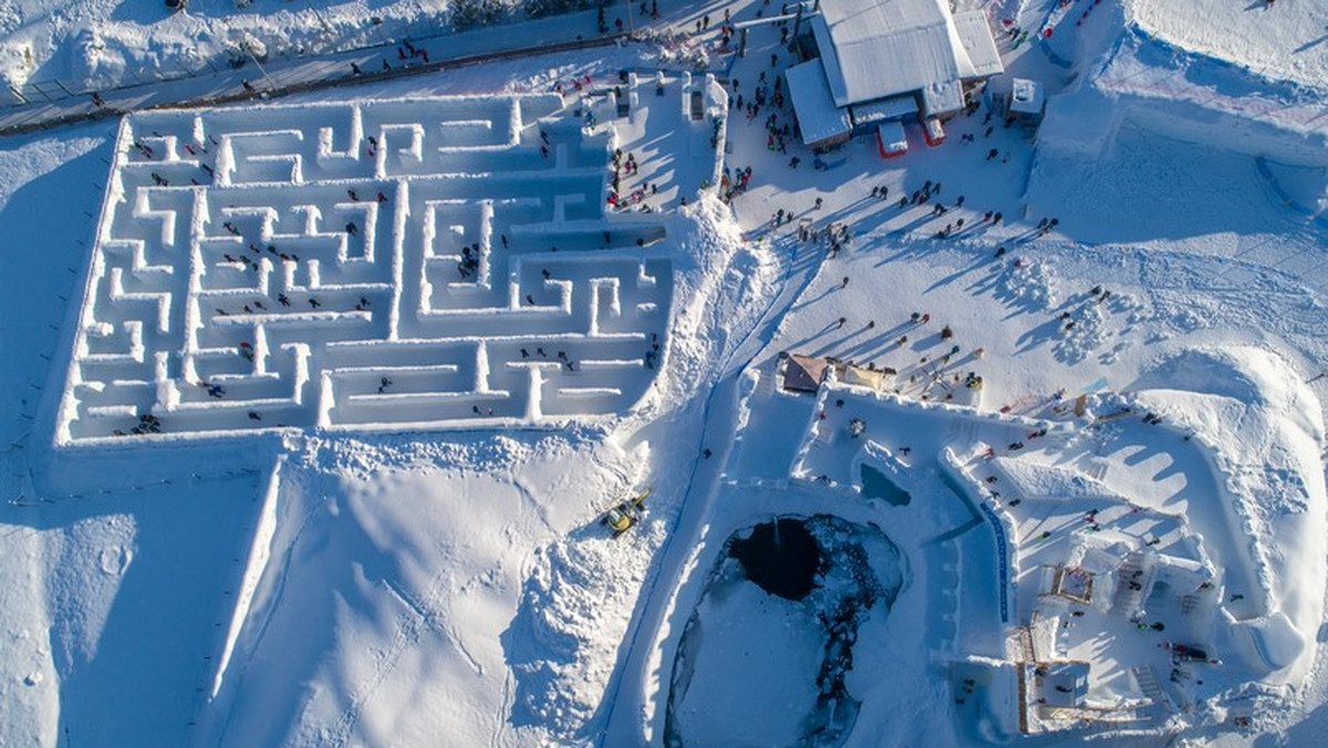 Labirynt śnieżny w Zakopanem. Największy na świecie