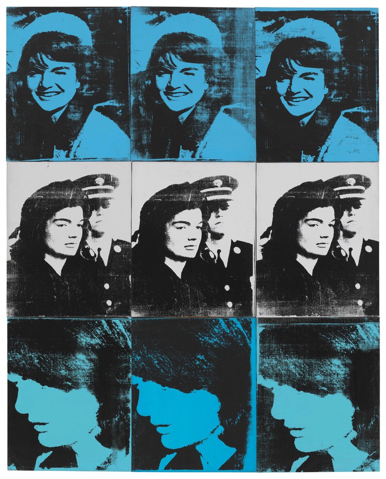 Andy Warhol, "Nine Jackies" (1964). Z kolekcji Whitney Museum of American Art w Nowym Jorku - dar The American Contemporary Art Foundation