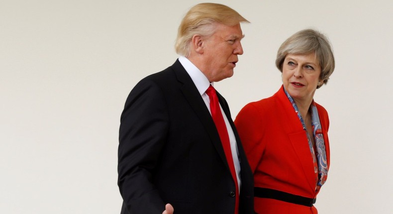 Donald Trump and Theresa May