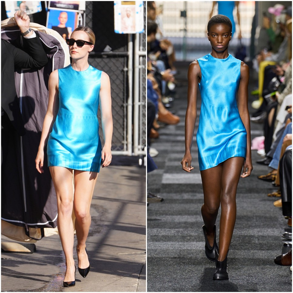 Saoirse Ronan és JW Anderson vadító kék ruhája a 2025-ös tavaszi-nyári kollekcióból