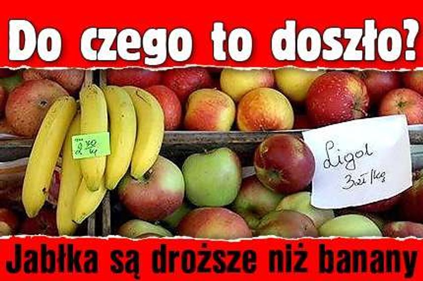 Do czego to doszło? Jabłka są droższe niż banany 