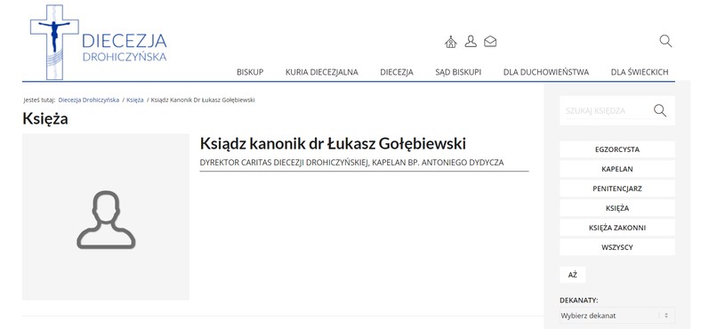 Mimo skandalu ks. Łukasz Gołębiewski ciągle posługuje w diecezji drohiczyńskiej