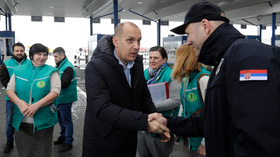 Zlatibor Lončar na graničnom prelazu Batrovci