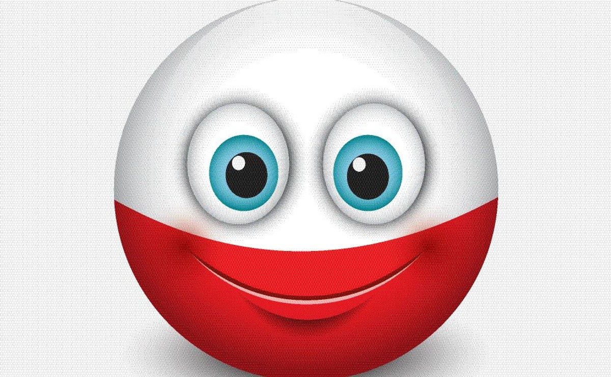 Emotikon w polskich barwach