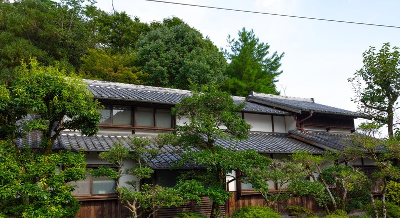 Old Japanese house and garden in Genemongama factory, Kyushu region, Arita, Japan on August 23, 2023 in Arita, Japan.Eric Lafforgue/Art in All of Us/Corbis via Getty Images