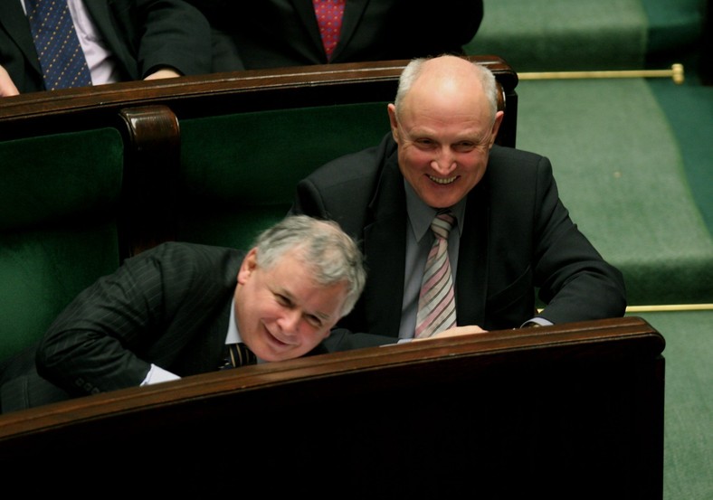 Jarosław Kaczyński i Wojciech Jasiński, 2006 r.