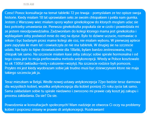 Jeden  z listów internautek do Szymona Hołowni