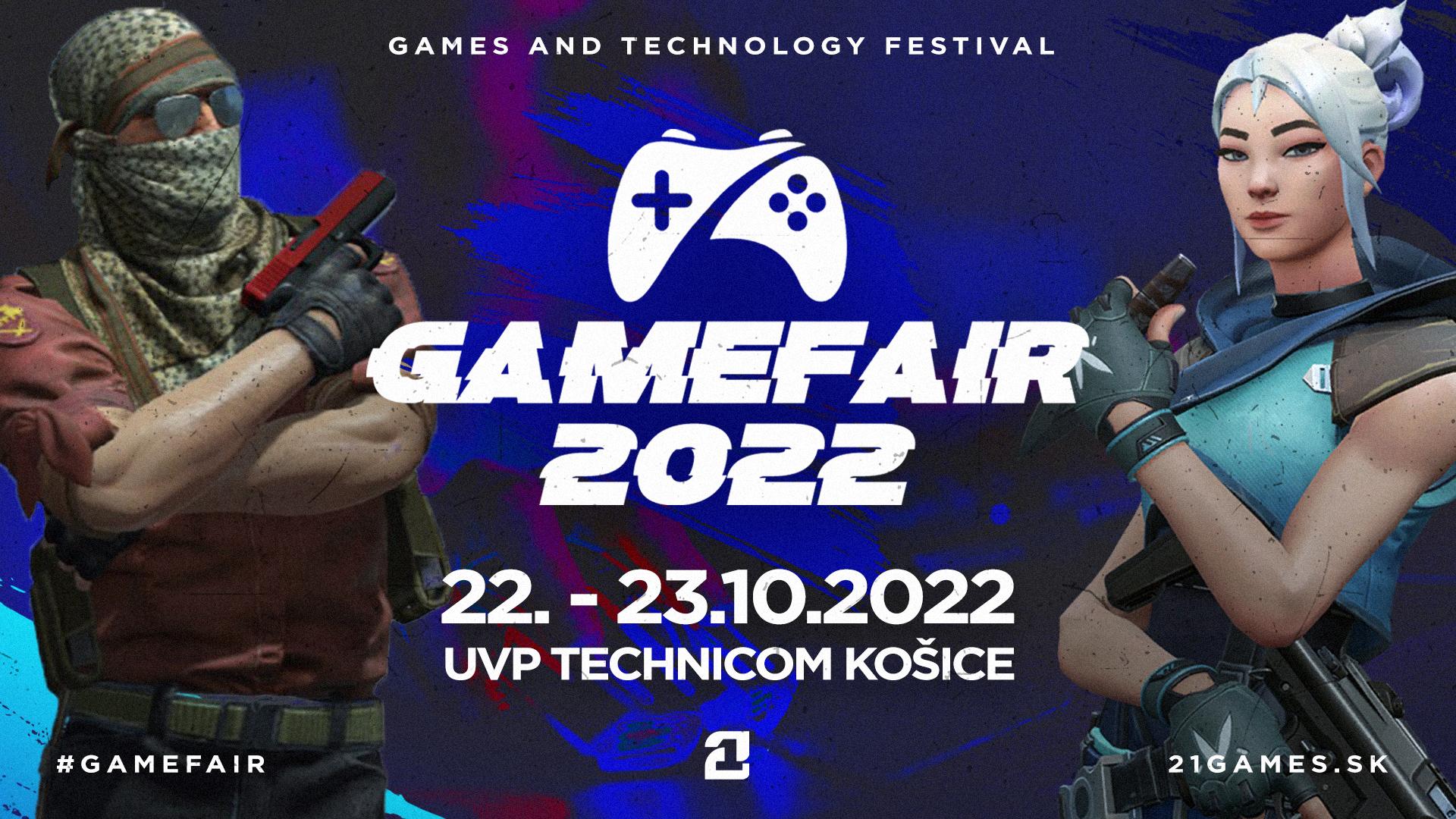 Gamefair 2022 je najväčší herno-technologický festival na východnom Slovensku.