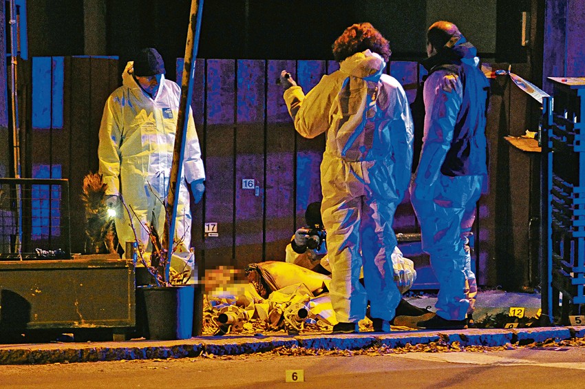 Vlada Pop pokušao je da spreči ubicu u nameri bacivši se na njega i "hekler" koji je držao u ruci