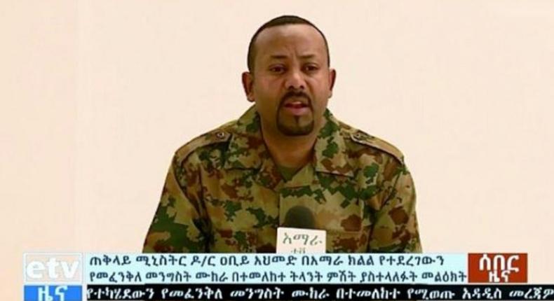 Ethiopia's Prime Minister Abiy Ahmed took to national television dressed in military fatigues and described the situation in Amhara as an attempted coup