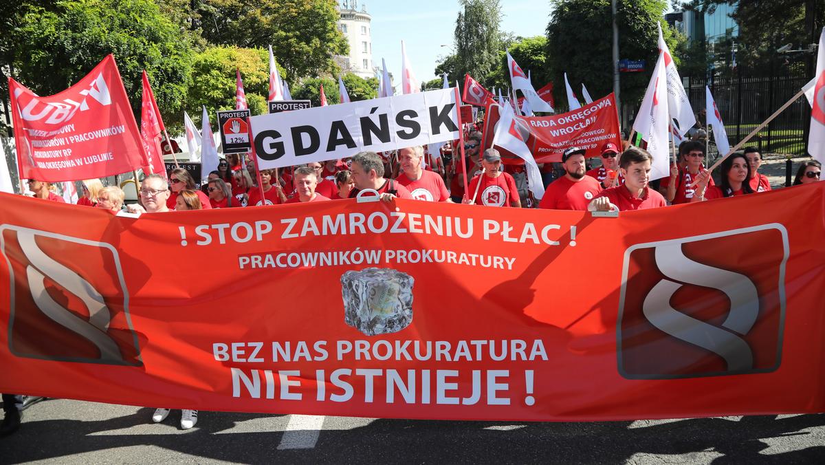 Protest pracowników sądów z września tego roku.