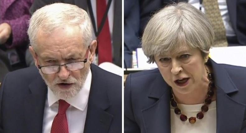 Theresa May and Jeremy Corbyn clashed over Brexit and the economy in their final Commons clash before Britain's June 8 election