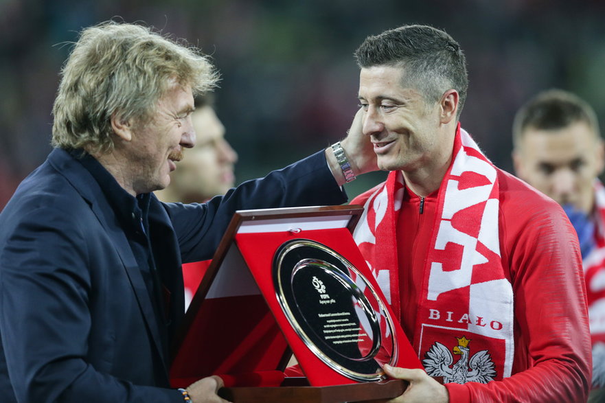 Zbigniew Boniek i Robert Lewandowski 