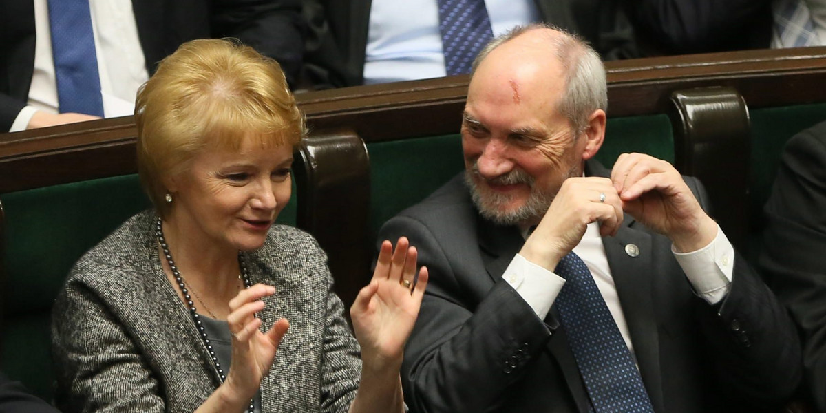 Antoni Macierewicz i Jolanta Szczypińska, posłowie PiS