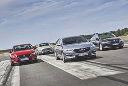 Nowy Opel Insignia kontra Ford Mondeo, Mazda 6 i Skoda Superb - kto wyprzedzi Opla?