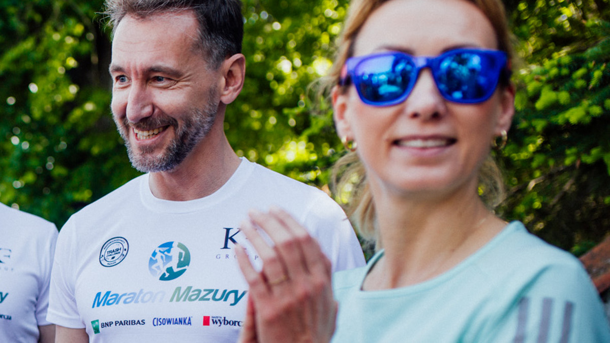 Piotr Kraśko i Anna Kalczyńska na maratonie