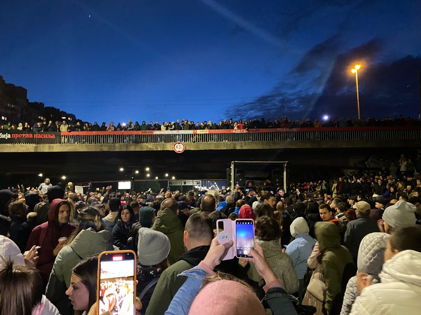 Protest je završen oko nadvožnjaka kod Centra "Sava"