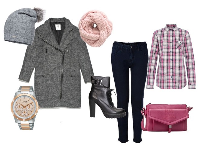 Jesienne STYLIZACJE z akcentami w różnych odcieniach różu