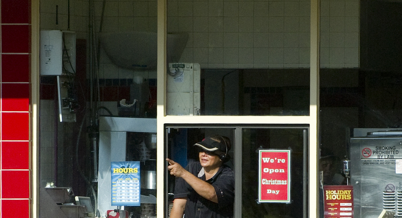 drive-thru window