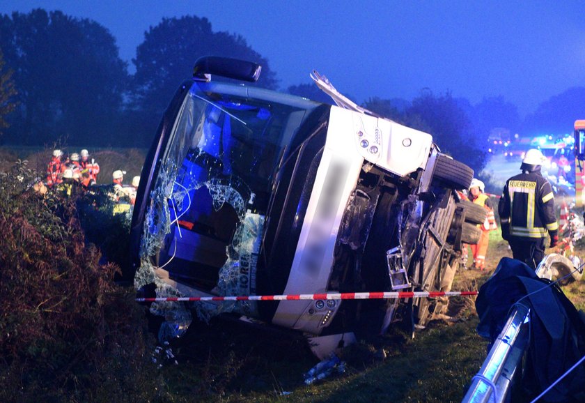 Wypadek polskiego autokaru pod Hamburgiem