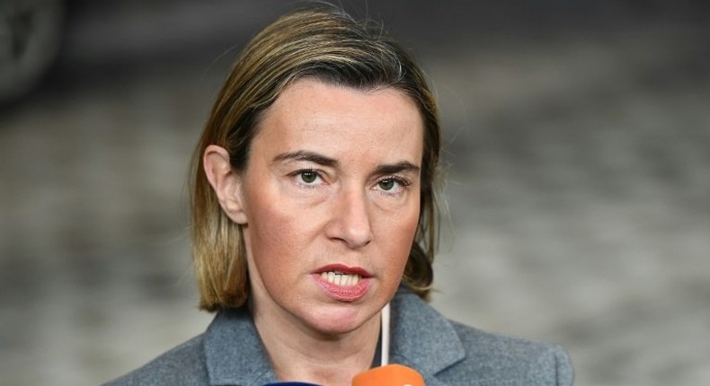 EU foreign policy chief Federica Mogherini said there was profound concern about the Balkans