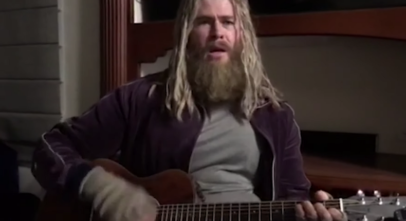 Chris Hemsworth Covers Johnny Cash as Fat Thor