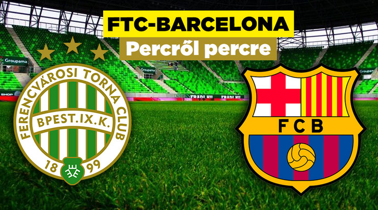 Budapesten a Barca: Ferencváros–Barcelona BL-csoportmeccs -Kövesse velünk online. / Grafika: Blikk