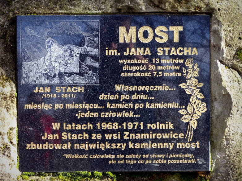 Most Jana Stacha (Most Mocarza) w Znamirowicach nad Jeziorem Rożnowskim