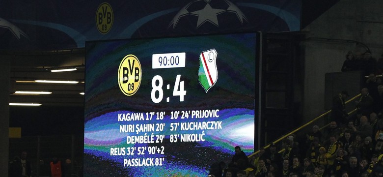 Liga Mistrzów: 12 goli w pojedynku Borussii z Legią. Takiego meczu w Champions League jeszcze nie było