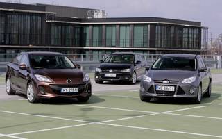 Ford Focus, Mazda 3 i Volkswagen Jetta – trzy sedany z benzyniakiem. Którego wybrać?