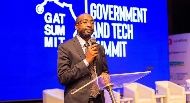 The Director General of the National Information Technology Development Agency (NITDA) Inuwa Abdullahi speaking at GAT Summit 2022 in Lagos. (Technext)