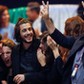 Portugal's Salvador Sobral celebrates with team after the Eurovision Song Contest 2017 Semi-Final 1 