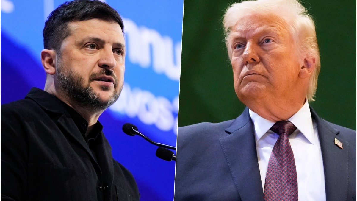 Volodymyr Zelenskyj a Donald Trump. 